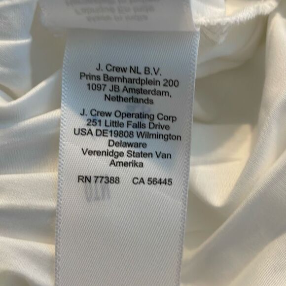 J. Crew Smocked Waist Pleated Mini Skirt White Poplin Cotton XL - Picture 10 of 11